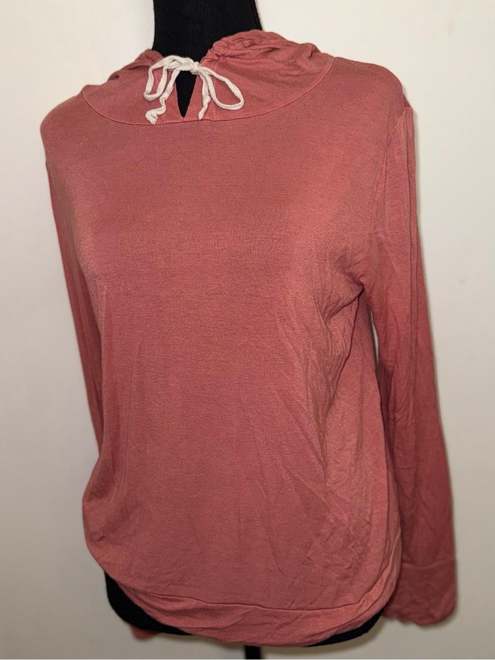 Raggs II Riches Orange Cream/Mauve Lightweight Pullover Hoodie Tee Top- L